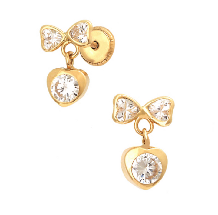 14k Gold Earrings screw back