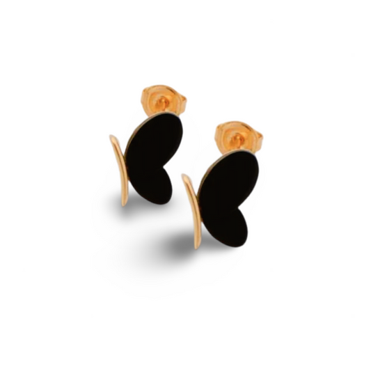 Onyx Butterfly Earrings
