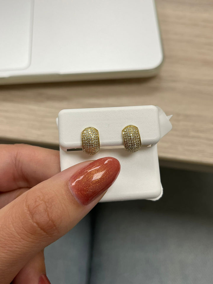14K Gold  0.36 ct diamond Hoops