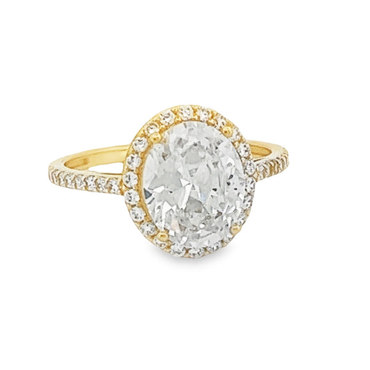 Oval Clear Stone Ring