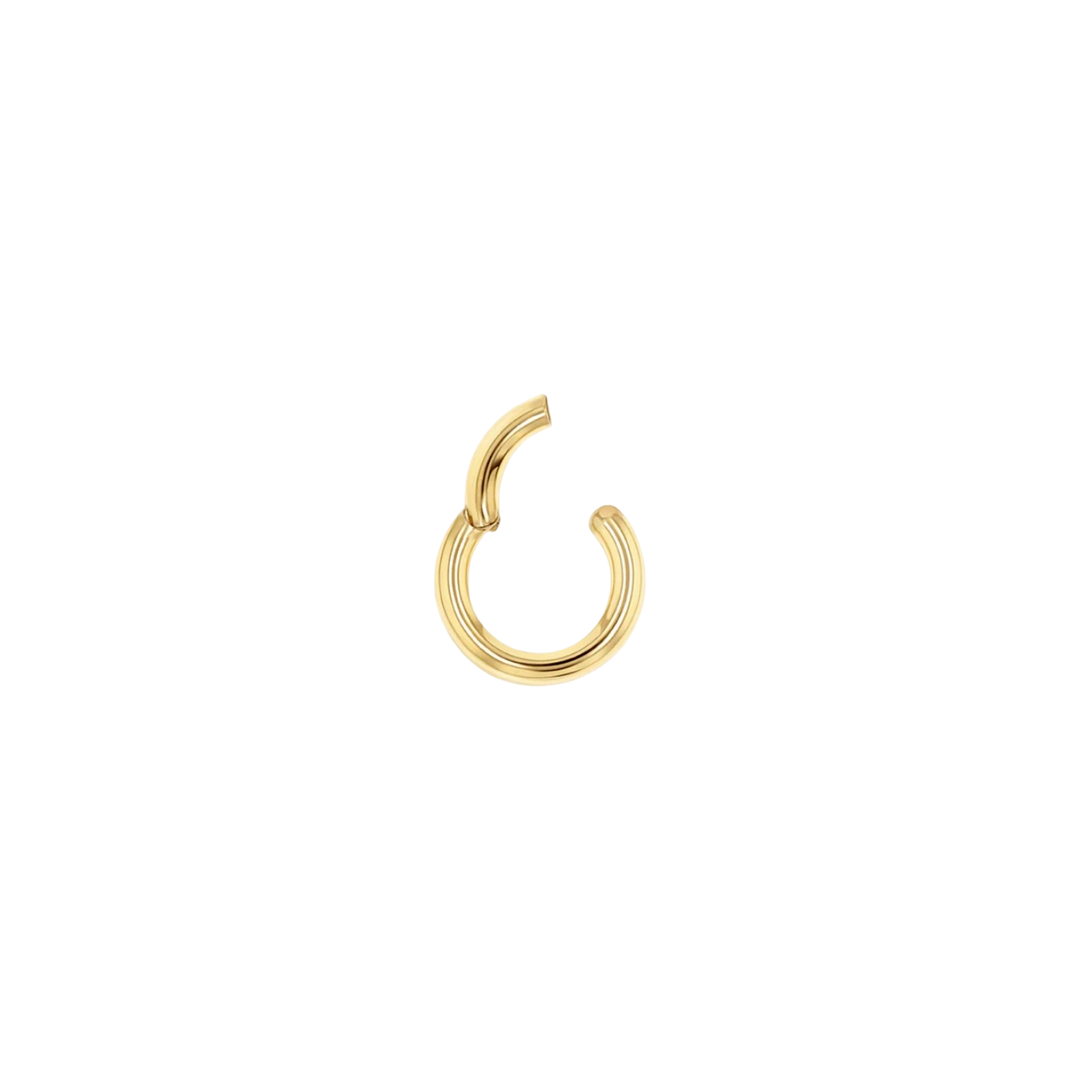 14K Yellow Gold 7mm Pull Lock Pendant