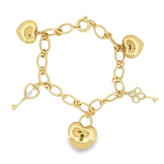 Corazones Bracelet + Flor Perla