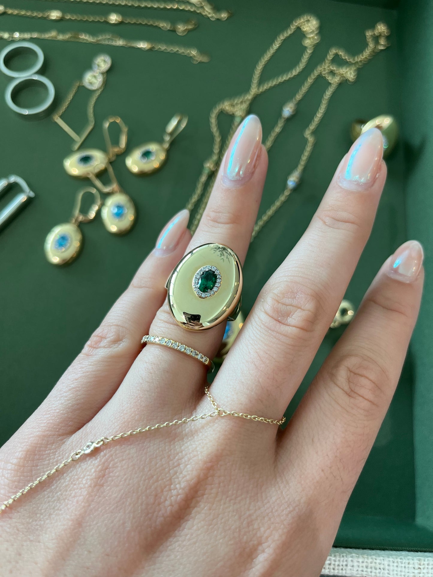 Xenia Green Ring
