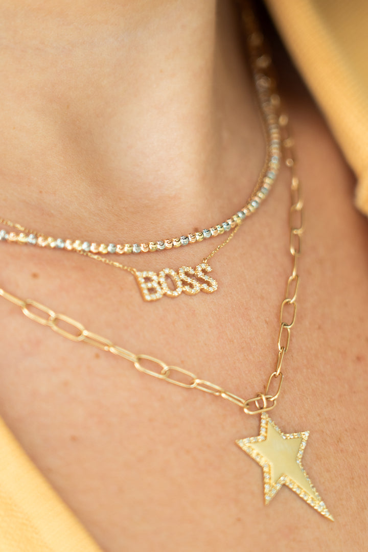 14K Diamond Boss Necklace