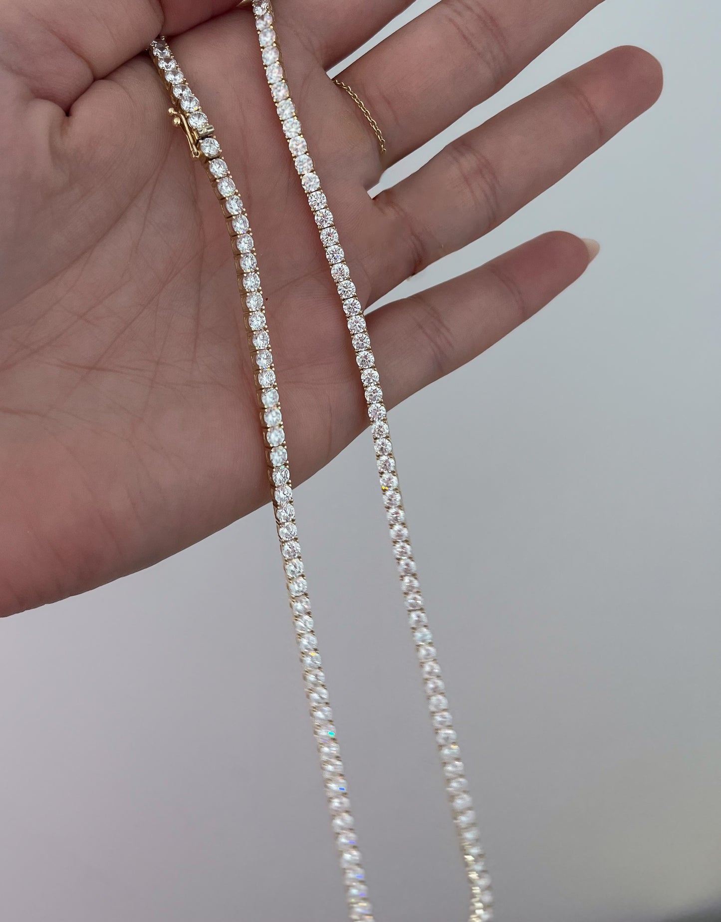 3mm 10k Tennis Necklace
