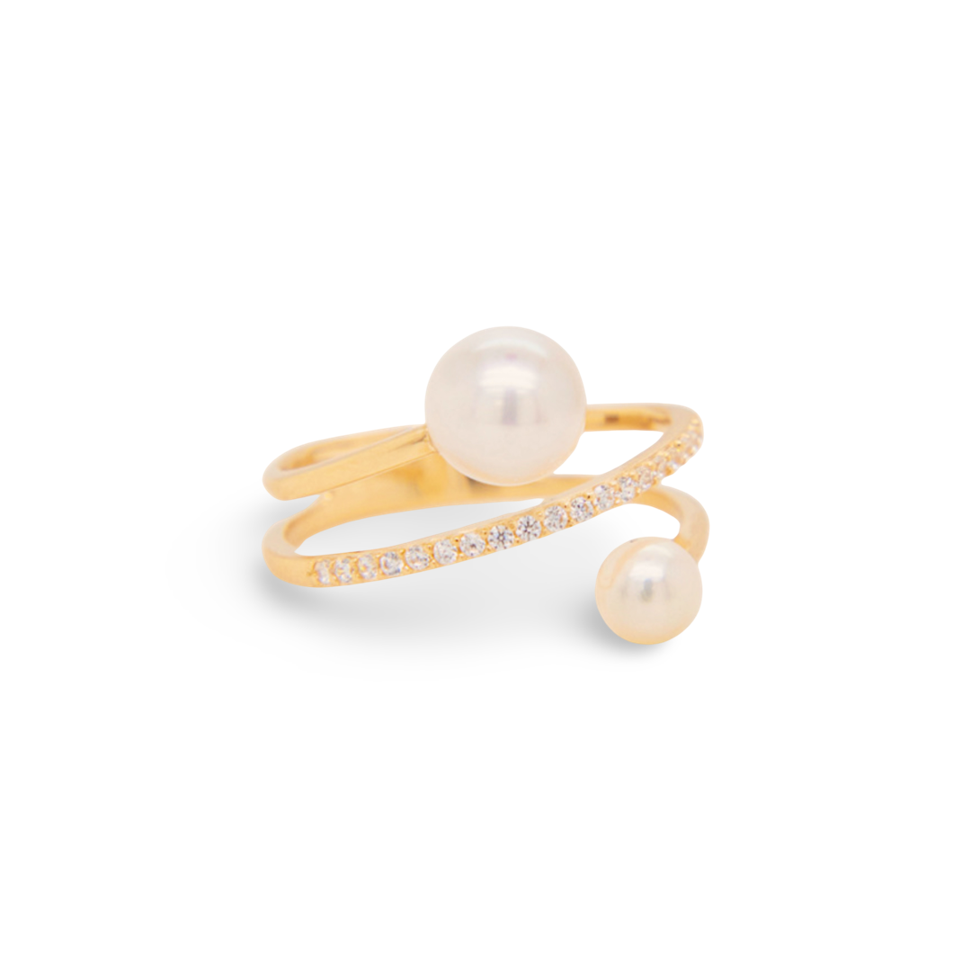 Pearl Spiral Ring Perla