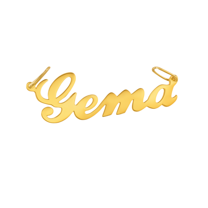 5mm Script Lauren Custom Name Pendant 14K