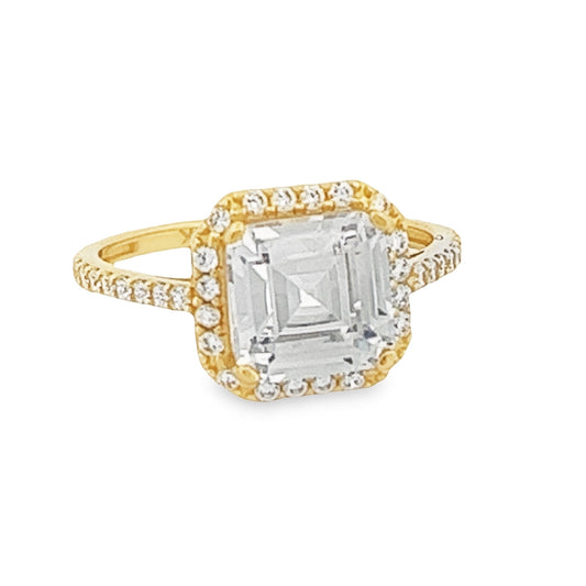 Square Clear Stone Ring