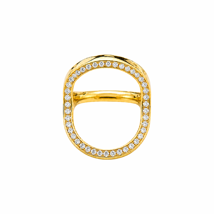 14K Yellow Gold Reversible Ring 3-1 Emerald- Diamond- Ruby