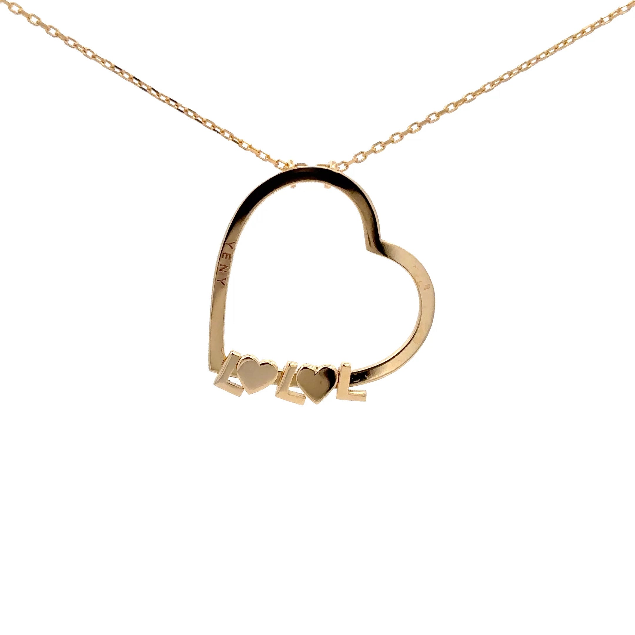 14K Heart Personalized Necklace Mother's Day Perfect Gift