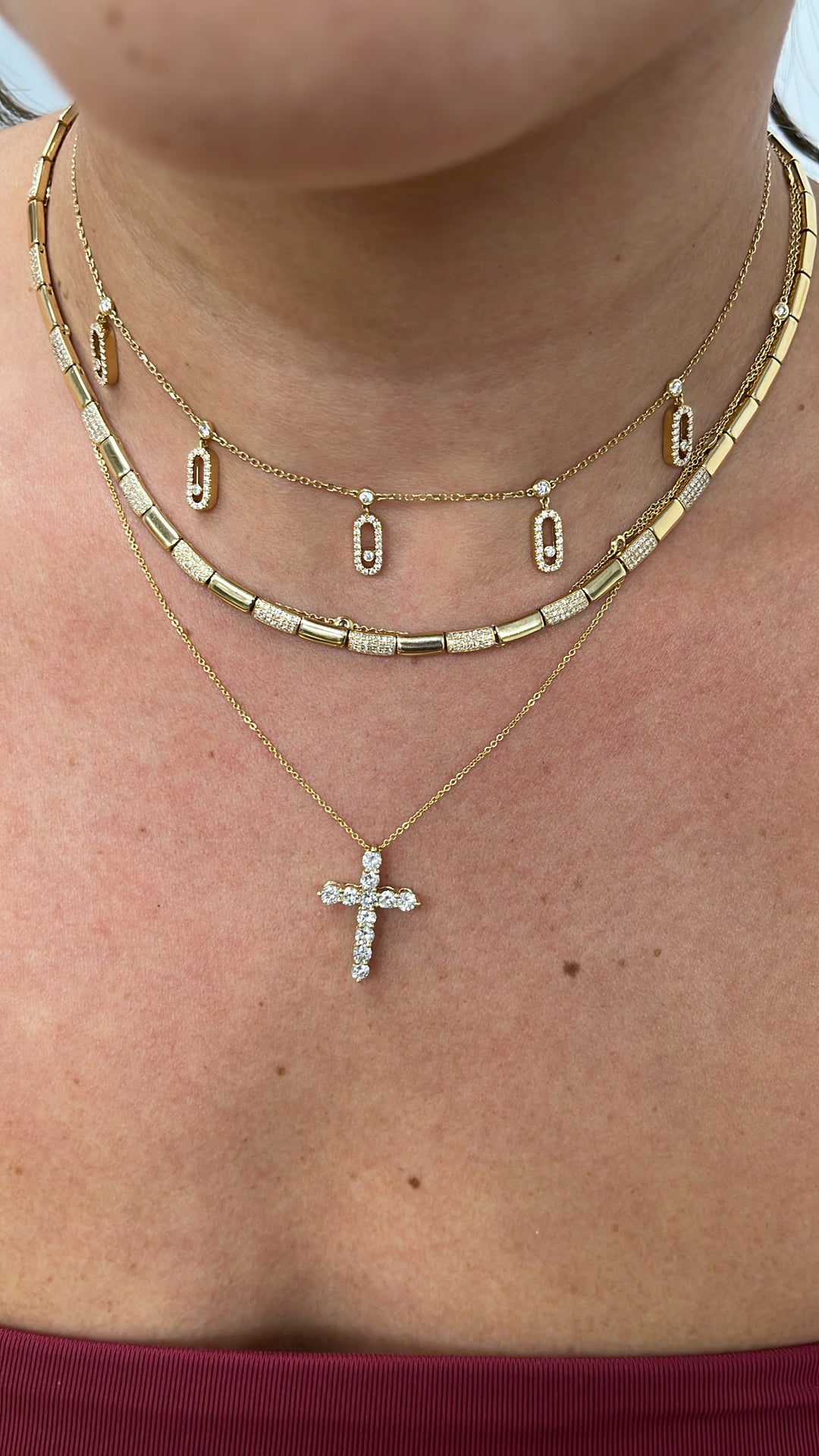 14K Yellow Gold and diamond Necklace