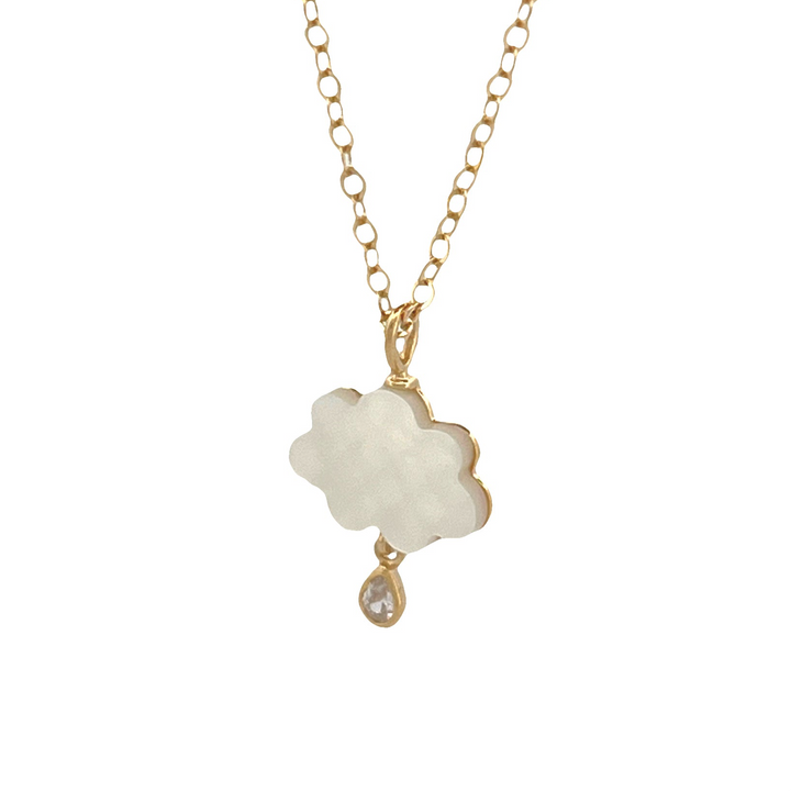 14K yellow gold cloud Nube Necklace