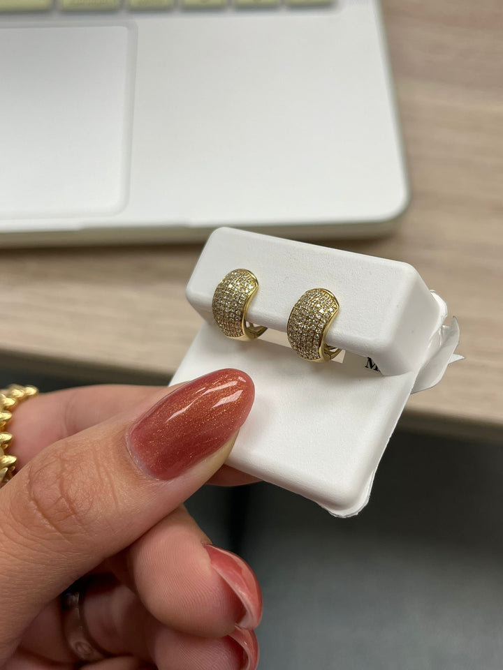 14K Gold  0.36 ct diamond Hoops