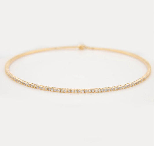 Tennis Chocker 14k