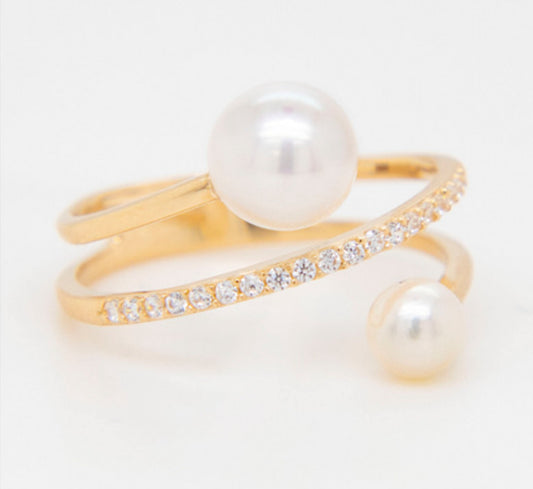 Pearl Spiral Ring Perla