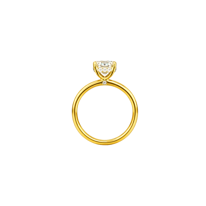 18K Yellow Gold Lab Diamond 2.05ct Round Cut Ring