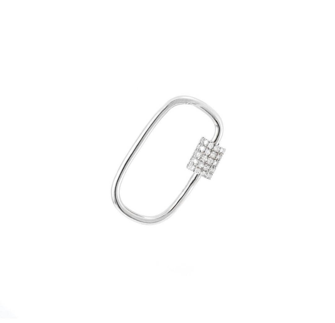 14K Gold Diamond Pendant With Rodell Openning