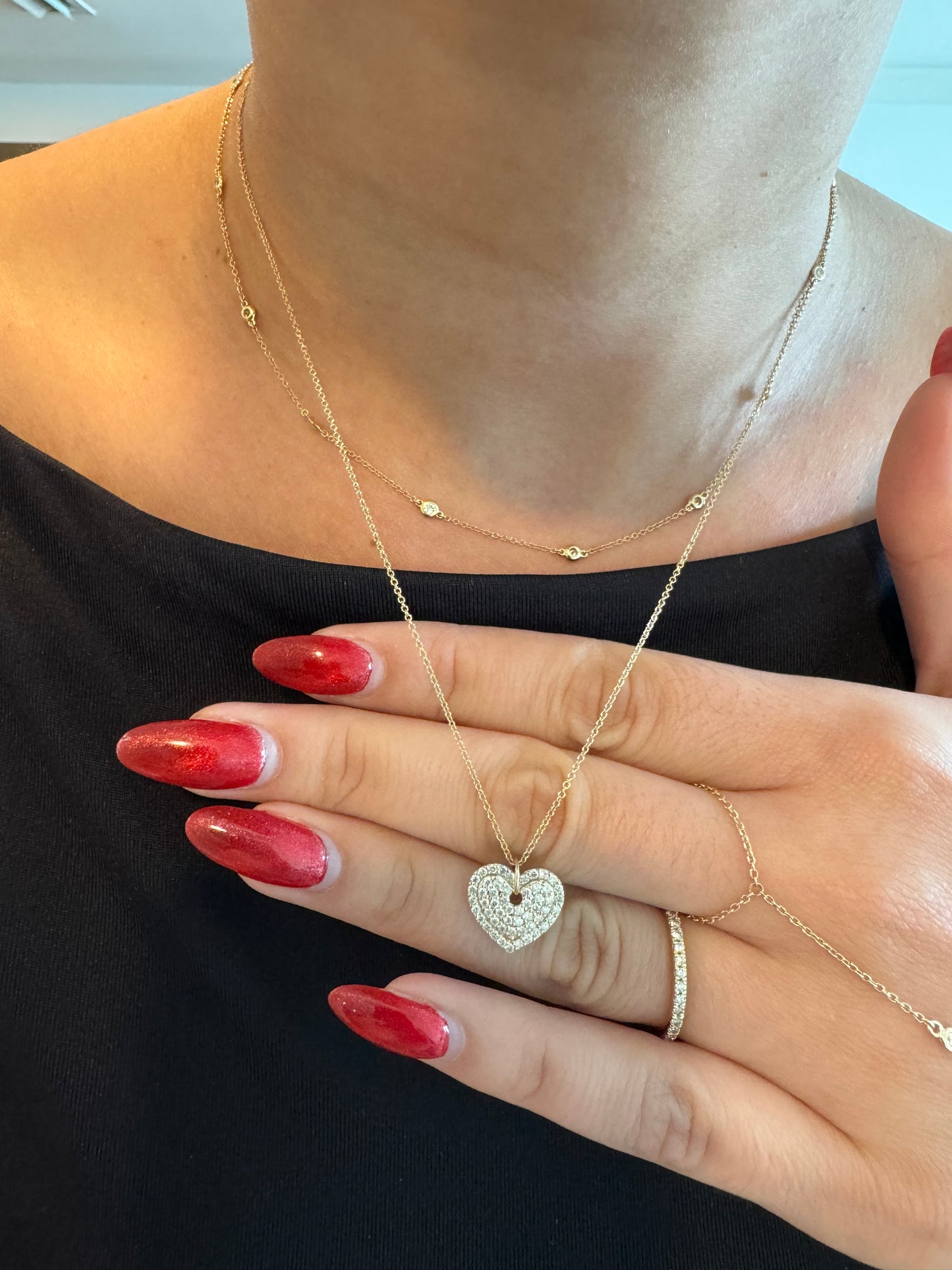 0.53 Ct Diamond Heart Necklace