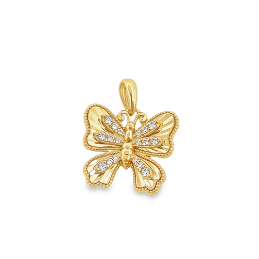 Fancy Mariposa Sólida Pendant