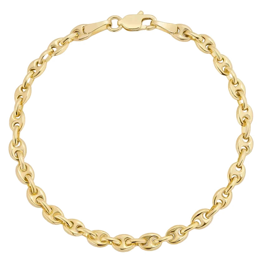 18K Yellow Gold Marina Puff Bracelet