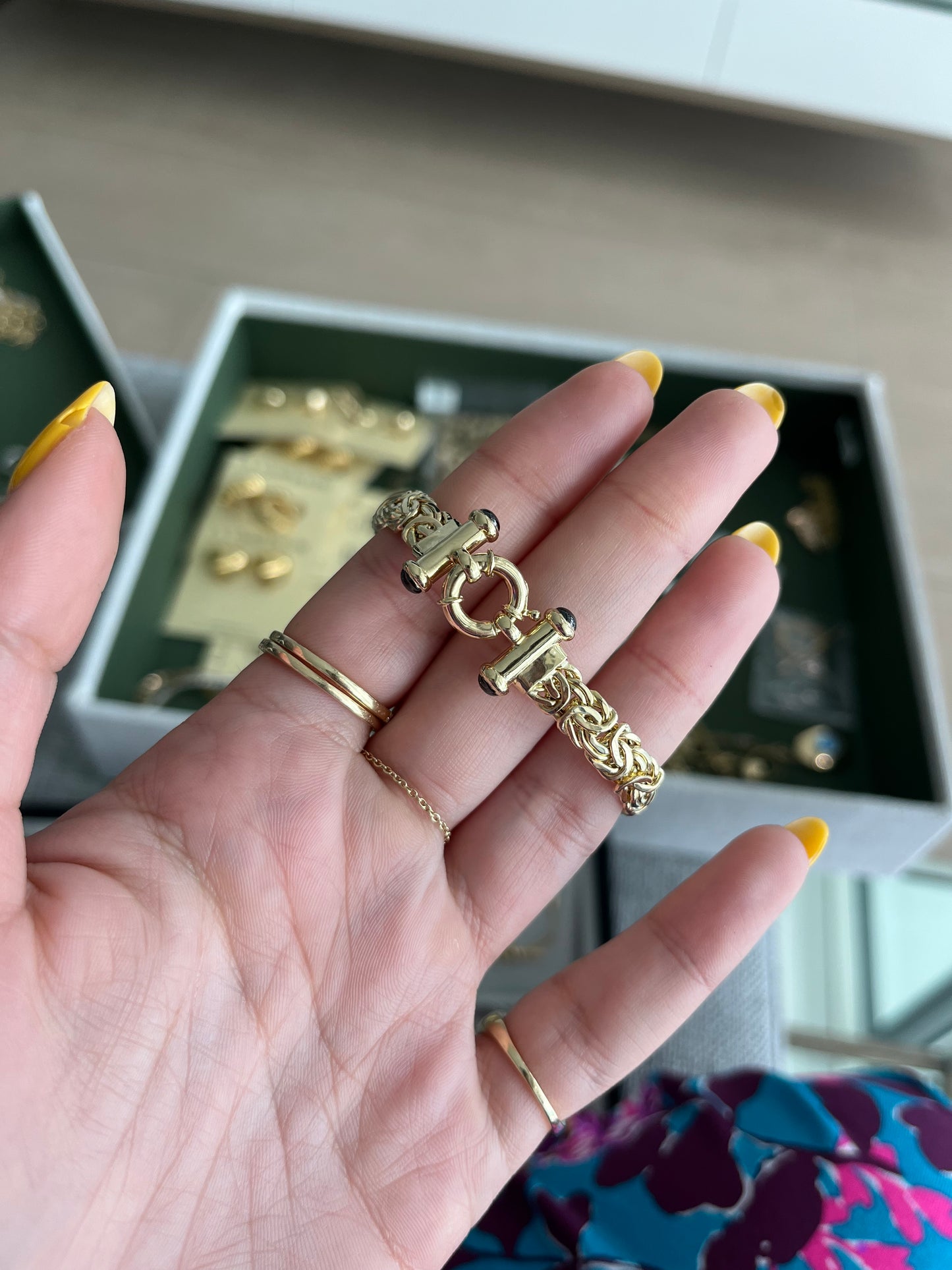 14kt Yellow Gold Byzantine Bracelet