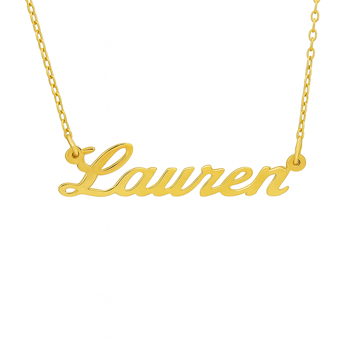 3MM Script Lauren Custom Name Necklace Cadena con nombre