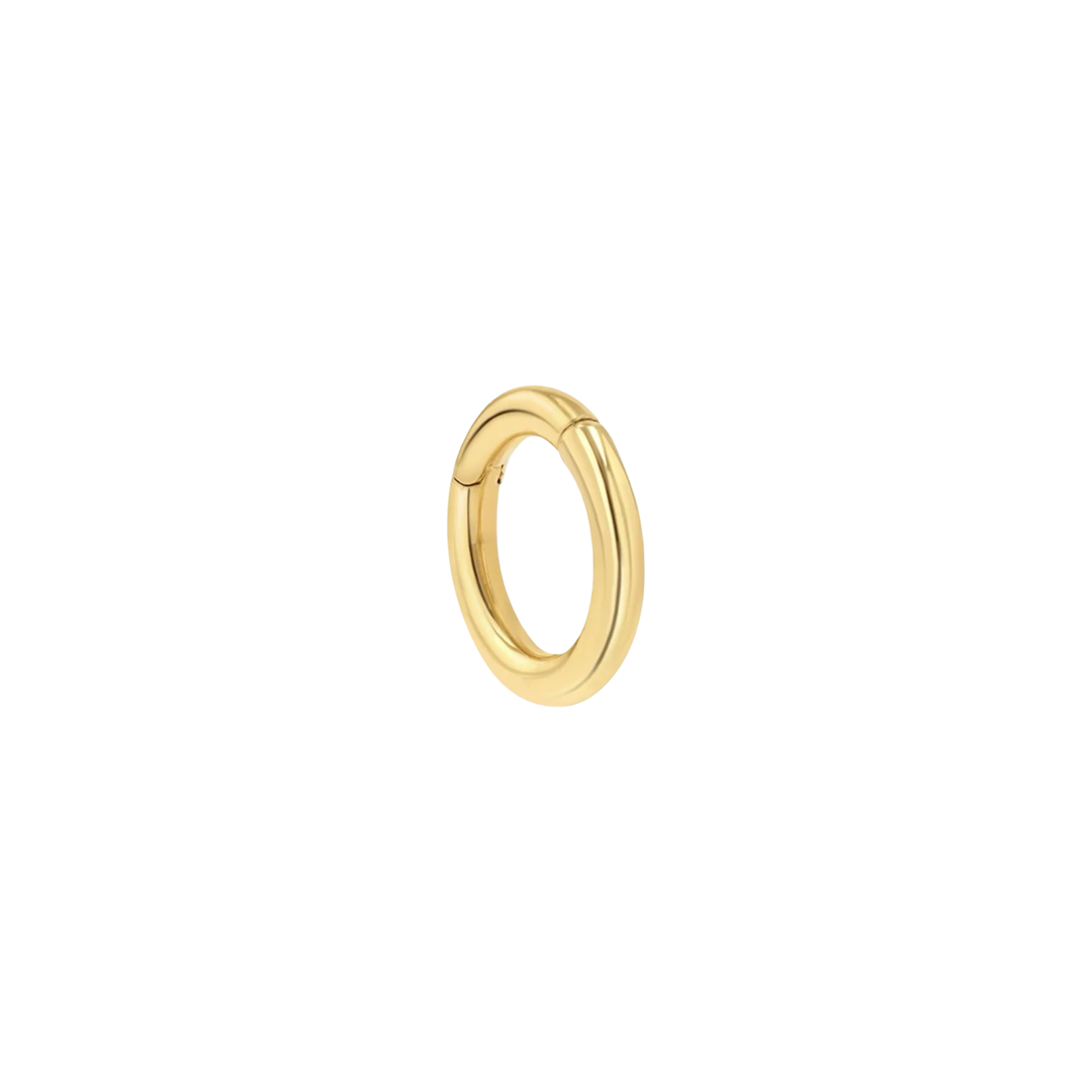 14K Yellow Gold 7mm Pull Lock Pendant