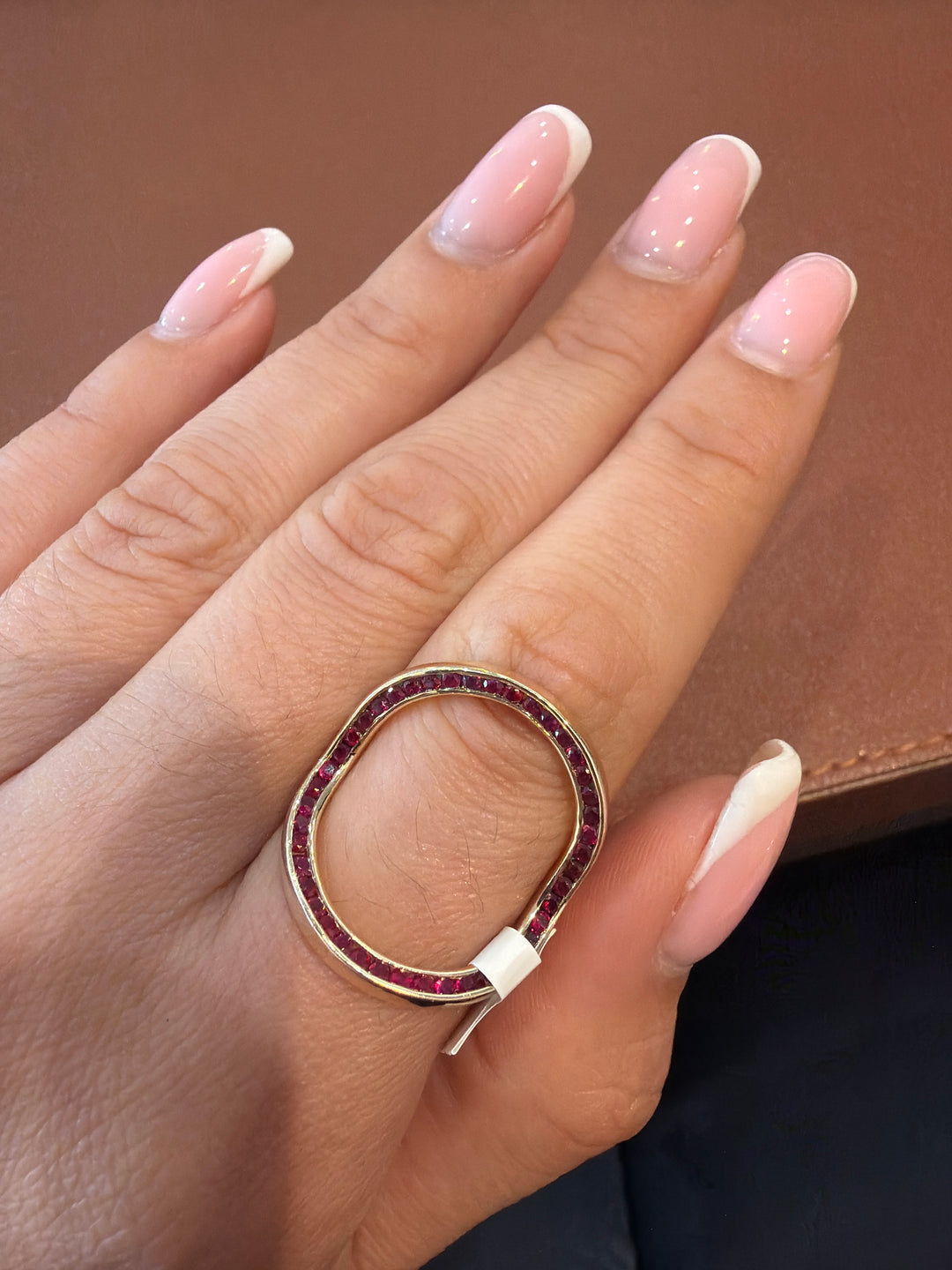 14K Yellow Gold Reversible Ring 3-1 Emerald- Diamond- Ruby