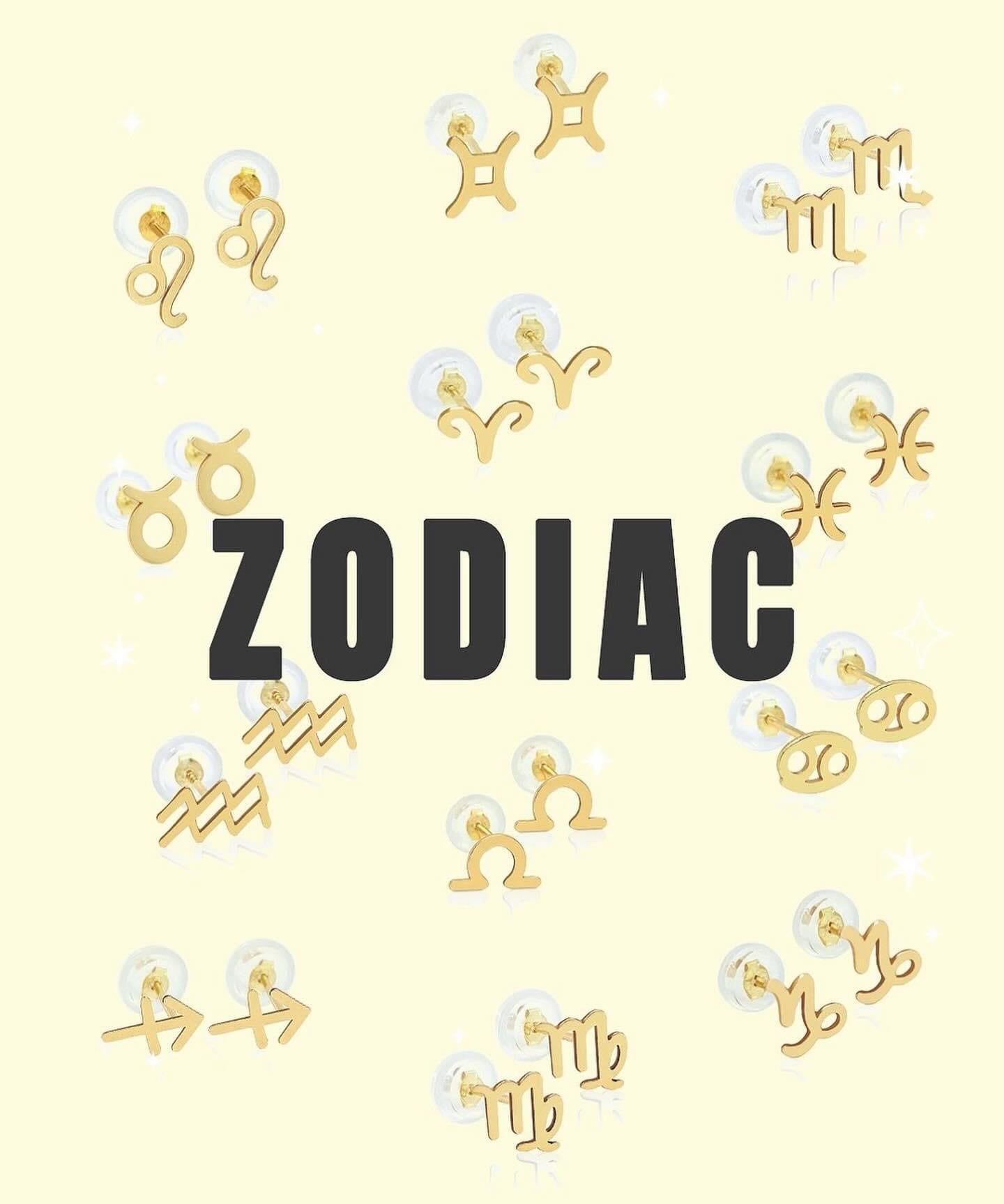 14K Zodiac Sign Earrings