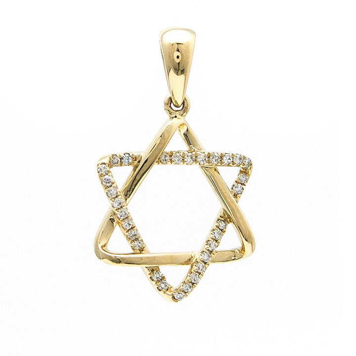 14K Star Of David Diamond Pendant
