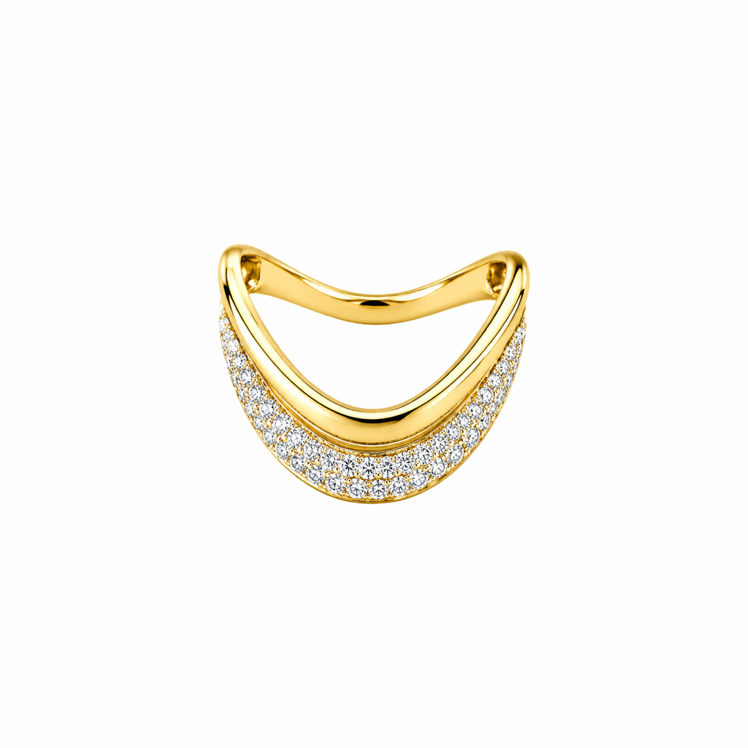 14K Yellow Gold and Diamond Ring