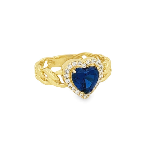 Chain + Navy Blue Ring