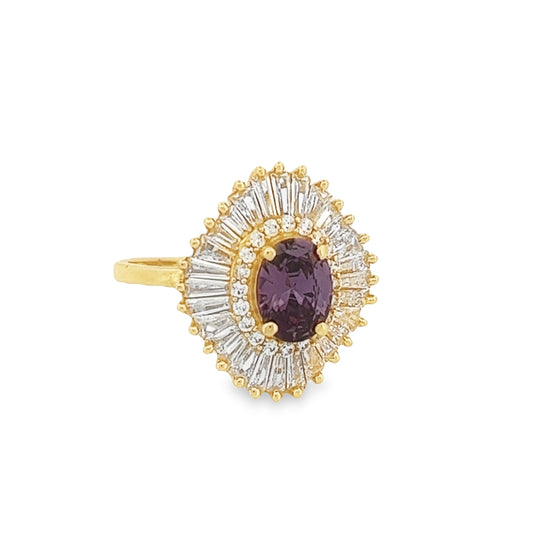 Georgina Purple Stone Ring