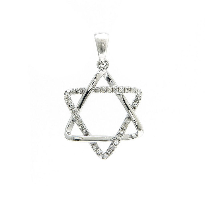 14K Star Of David Diamond Pendant