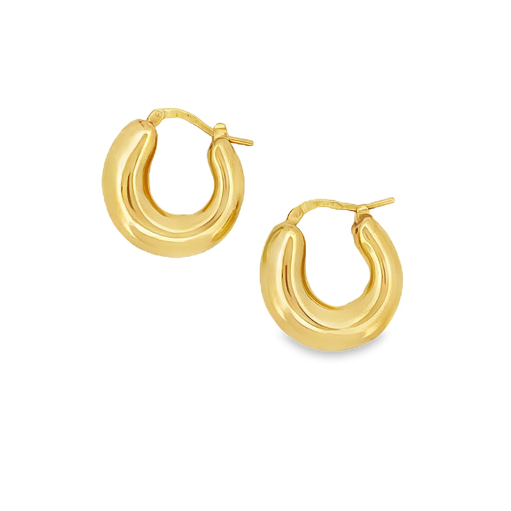 14K Yellow Gold Medium Hoops