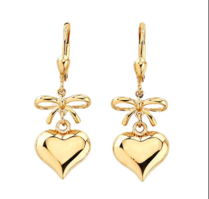 Marbella Earrings Largos Lazo Corazón