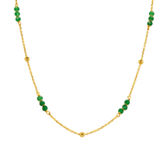 Emerald + 18k Gold Necklace