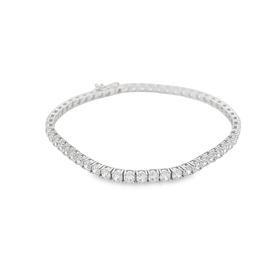 10k 3mm White Gold Tennis Bracelet