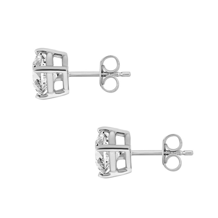 14K Gold 2.06 TCW Lab Diamond Studs Earrings Pushbacks