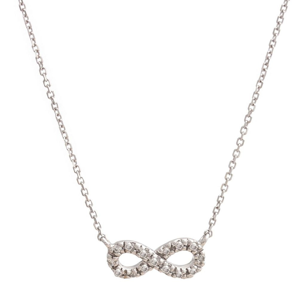 14K Gold Infinity Micro Pave Necklace