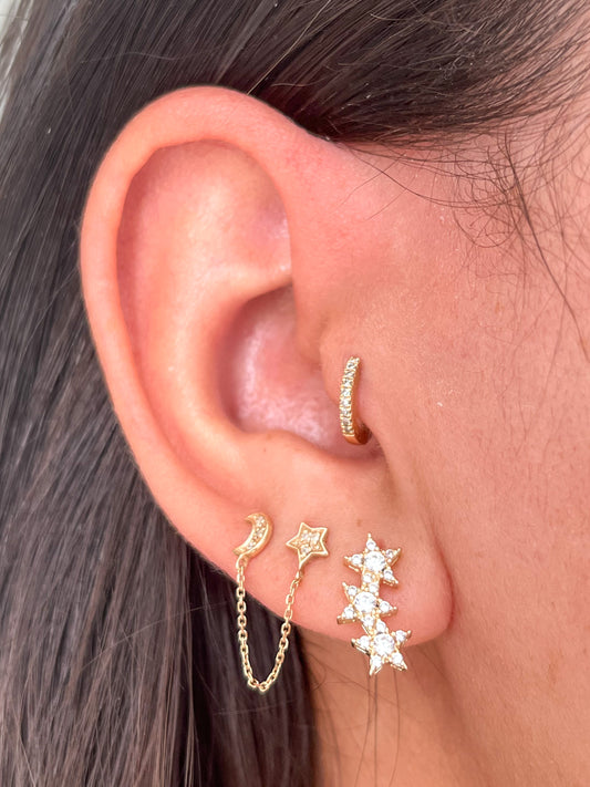 Estrella del Norte Earrings 14k