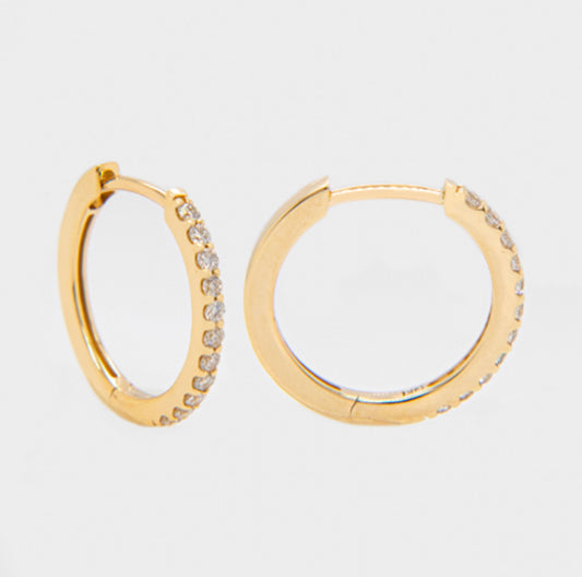 0.32 CT diamonds Hoops 14k