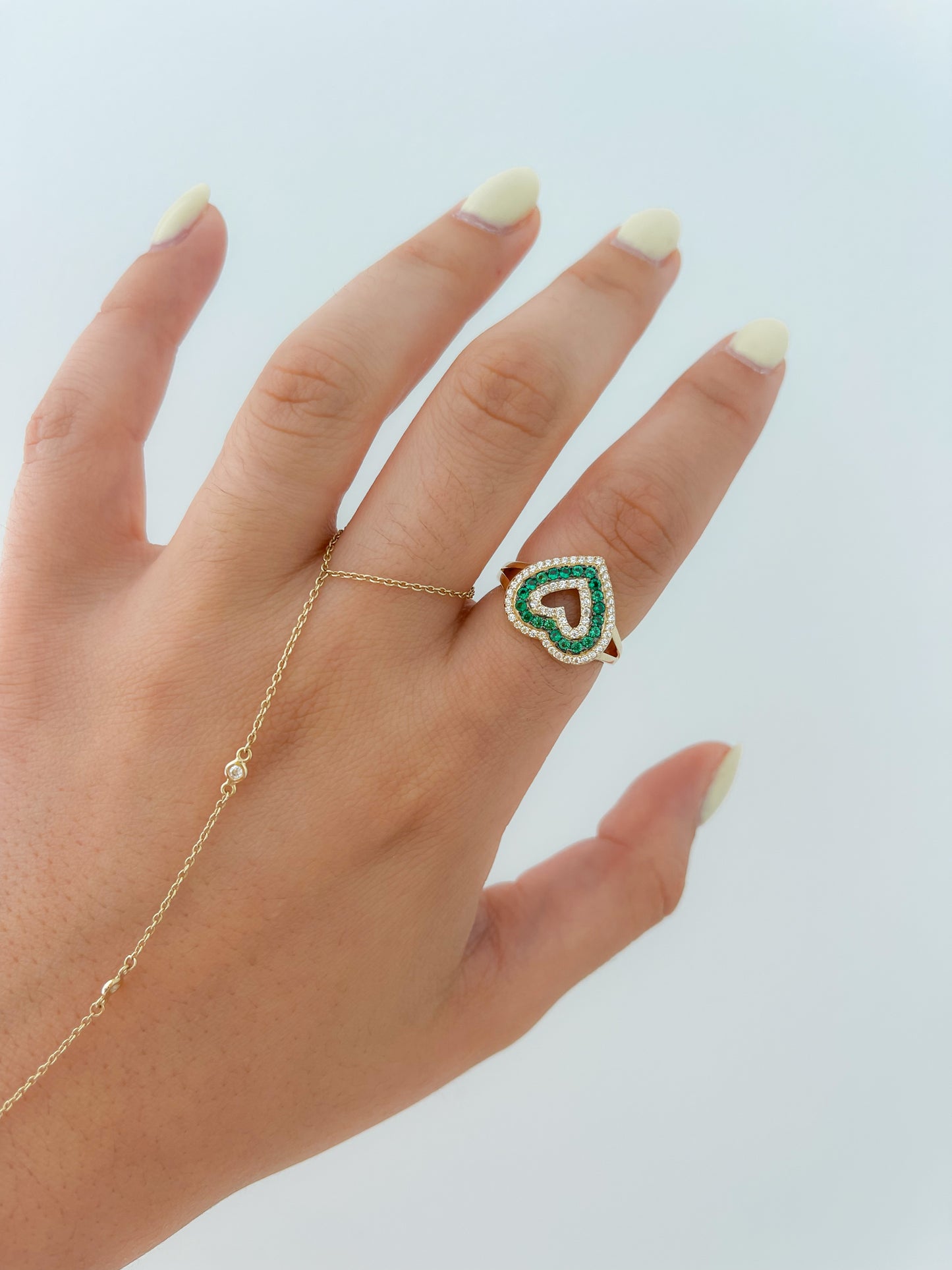 Green heart Ring