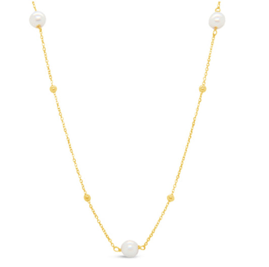 18K CULTIVATED PEARL NECKLACE