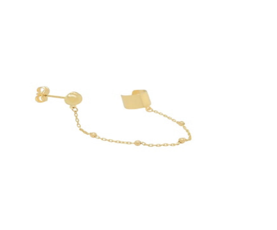 Ear Cuff with Multiball Chain