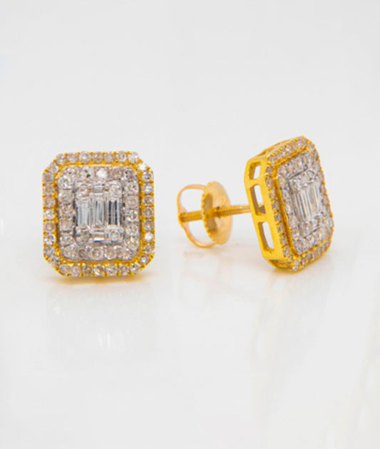 DIAMOND BAGUETTE STUDS