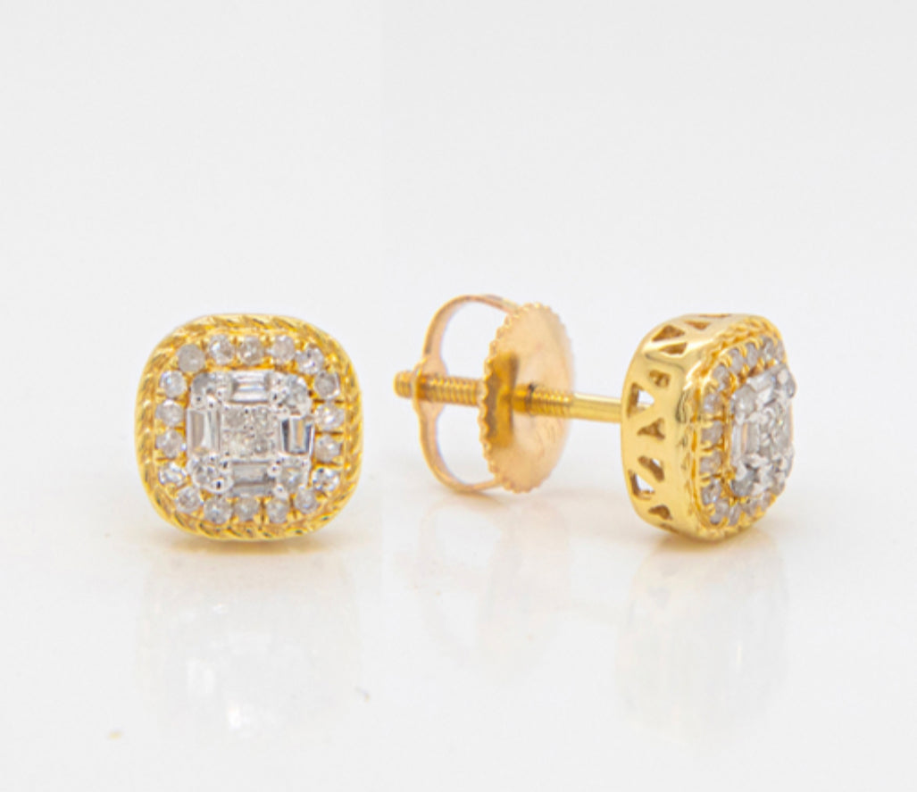 0.23CT Diamond 14k gold Earrings