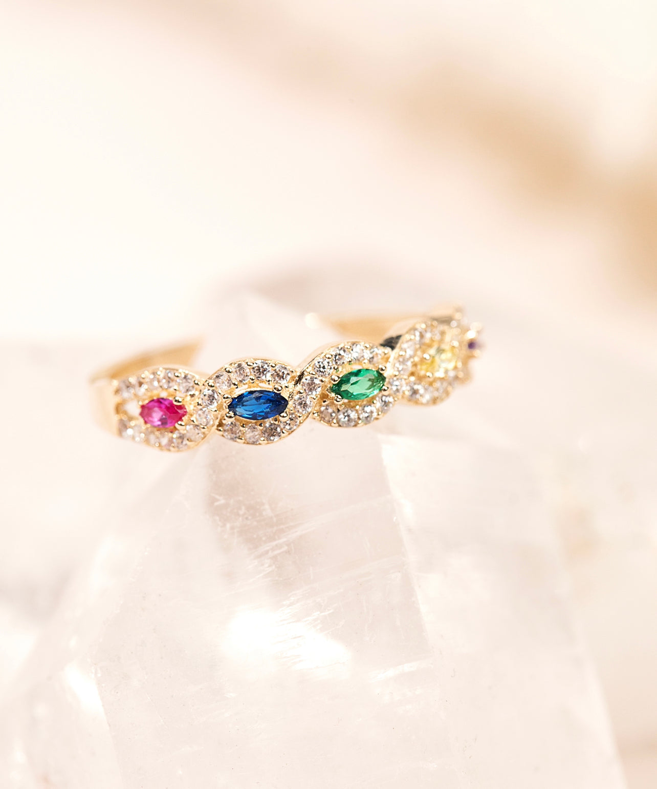Multicolored Stone Ring
