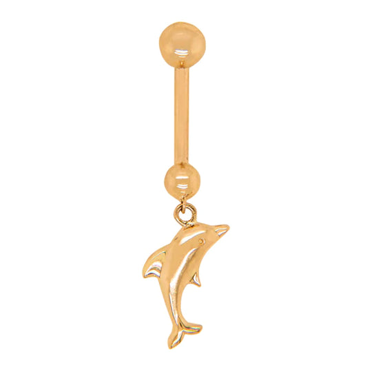 Dolphin Dangling Belly Piercing